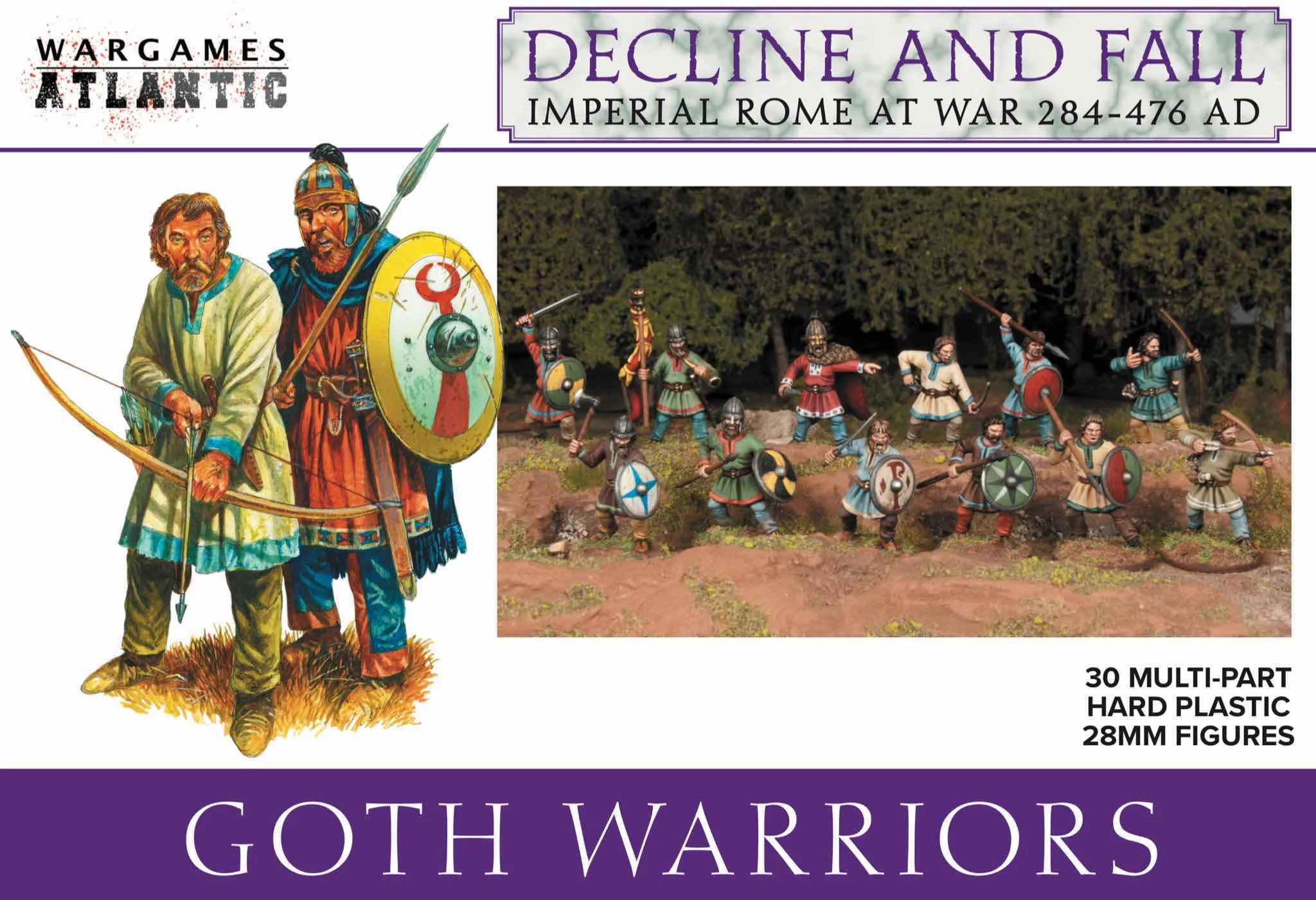 Goth Warriors 28 mm Scale Model Plastic Figures - Wargames Atlantic
