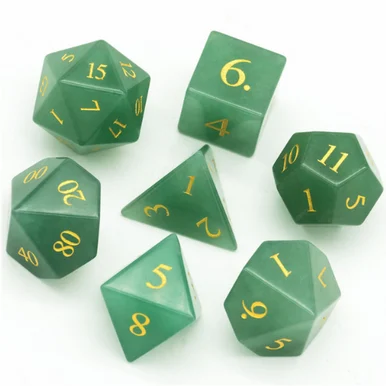 Foam Brain Games 5722 Green Aventurine - Engraved with Gold