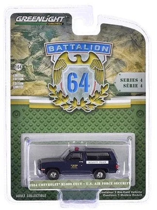 Greenlight Collectibles Battalion 64 Series 4 – 1984 Chevrolet M1009 CUCV U.S. Air Force Security Police 1/64 Scale Diecast Model