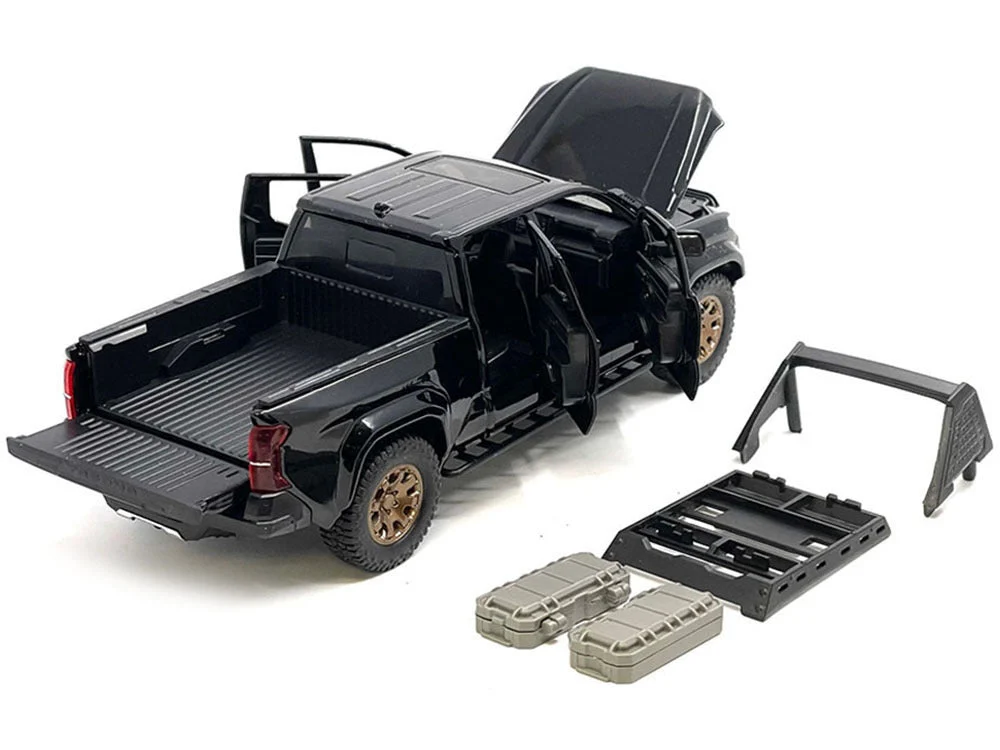 2024 Toyota Tacoma Trailhunter Edition Pickup Truck Black 1/24 Diecast Model Car - Unbranded