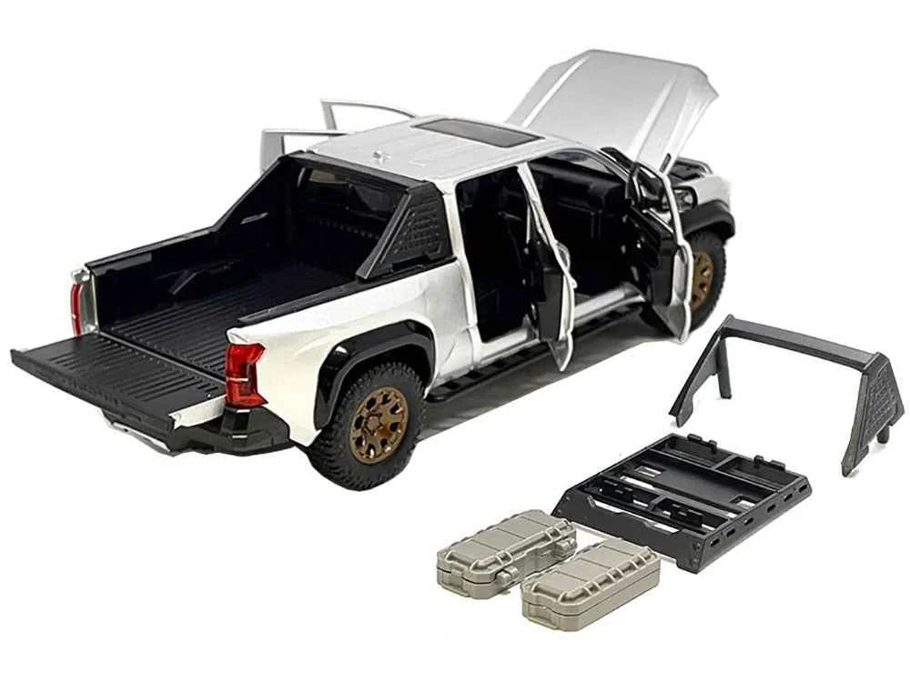 2024 Toyota Tacoma Trailhunter Edition Pickup Truck Silver Metallic 1/24 Diecast Model Car - Unbranded