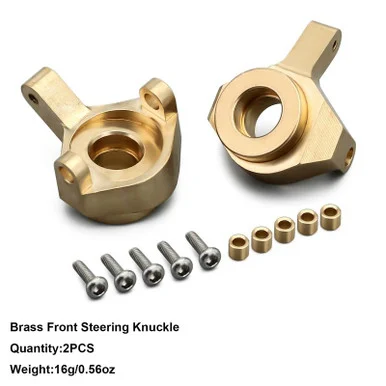 INJORA SCX24-08 8g/pcs Brass Front Steering Knuckles, RC Counter Weights for Axial SCX24