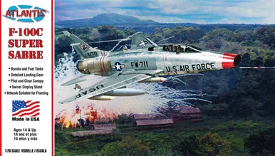 Atlantis Models H236 F-100C Super Sabre 1/70 Scale Model Kit