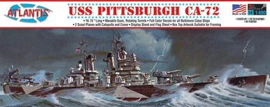 Atlantis Models H457 USS Pittsburgh CA-72 heavy Cruiser 1/490 Scale Model Kit