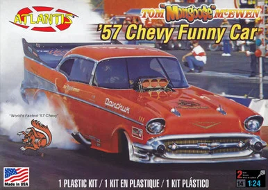 Atlantis Models H7172 Tom McEwen '57 Chevy Funny Car 1/24 Scale Model Kit