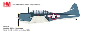 US Navy Douglas SBD-5 'Dauntless' White 39 Lt. Cook Cleland White 45, VB-16, USS Lexington 1943 HA0215 Scale 1:32