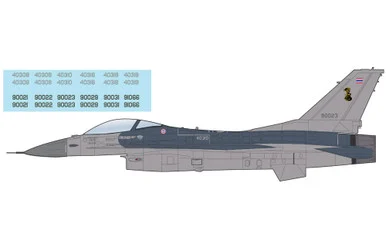 F-16A "Royal Thai AF" (w/ decals for 6 planes) HA38075b Scale 1:72