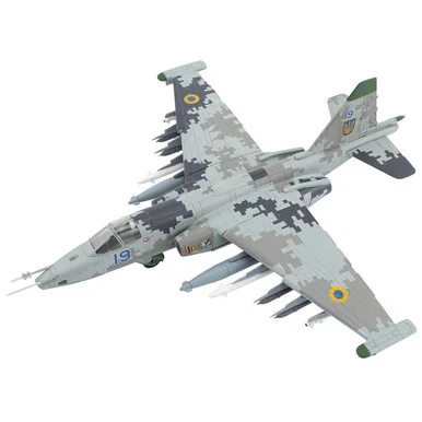 1/72 Su-25M1 "Lt. Col. Zhybrov "(low vis. scheme) Blue 19, 299th Tactical Aviation Brigade, Ukraine AF, Feb 2022 (w/2 x KH-25ML, 4 x S-24B) - HA6110W