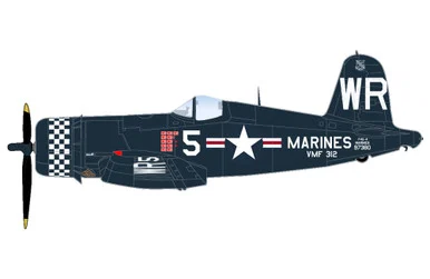 F4U-4 Corsair BuNo 97380, VMF-312 HA8228 Scale 1:48