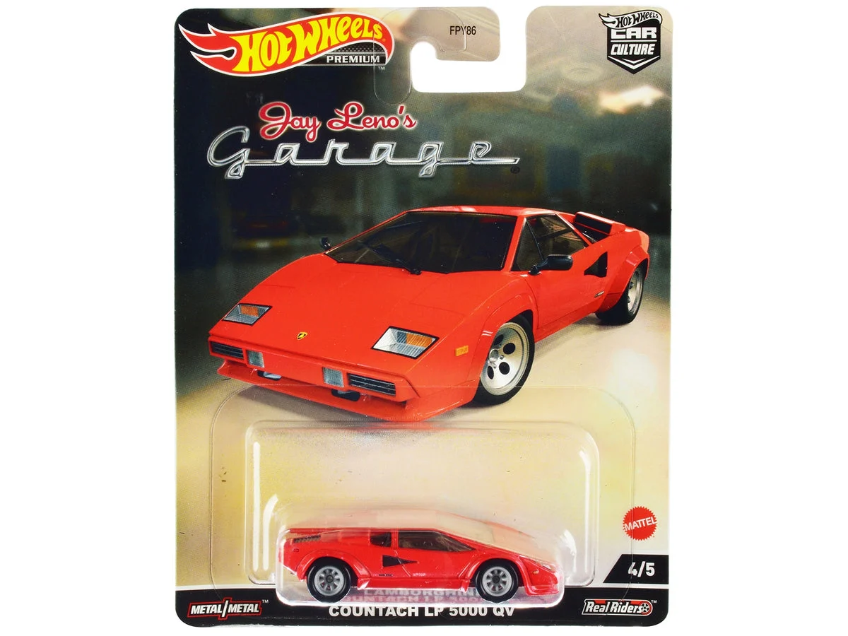 Lamborghini Countach LP 5000 QV Red "Jay Leno's Garage" Diecast Model Car by Hot Wheels - Hotwheels