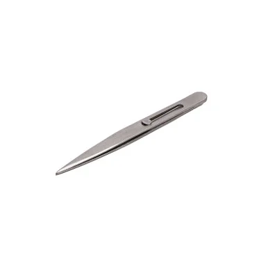 4.75" Point Slide Lock Stainless Steel Tweezer - Hobby Essentials