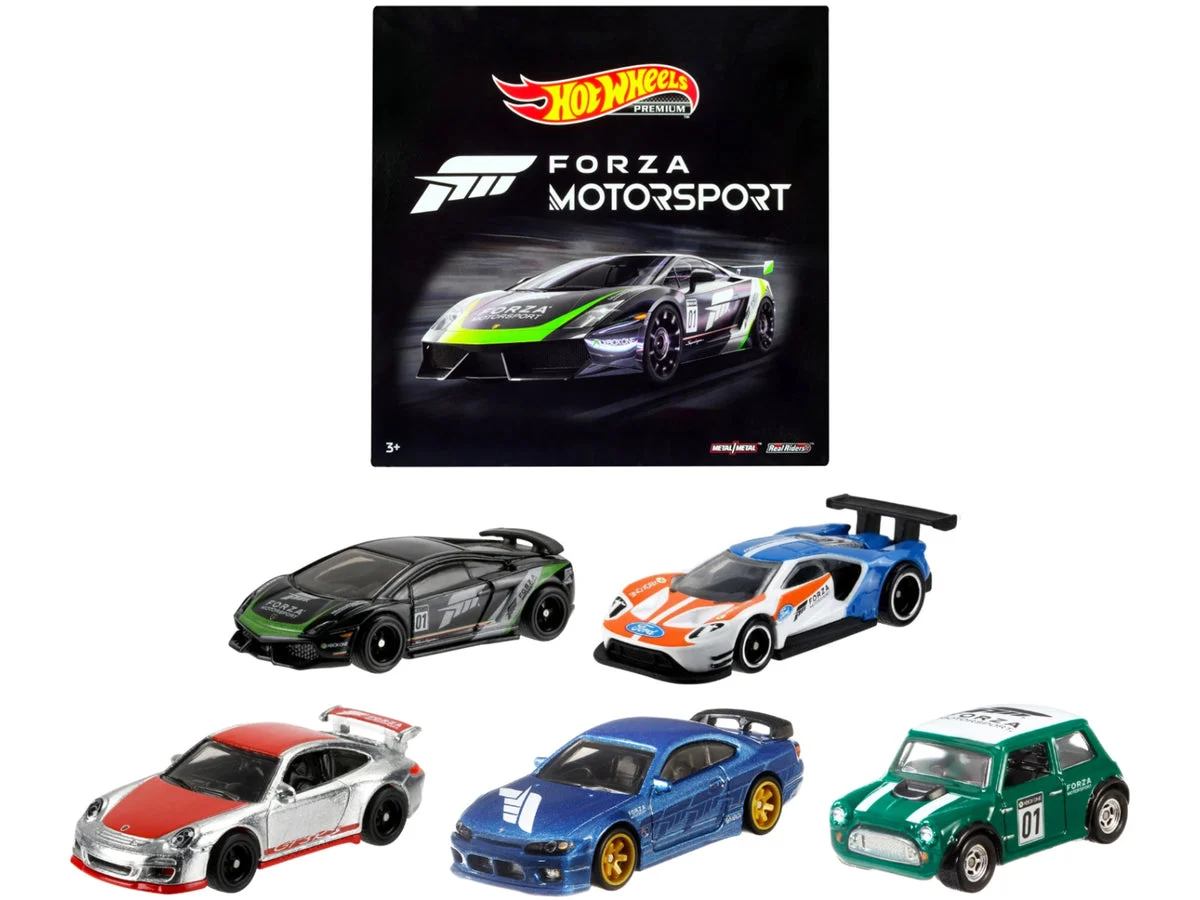 "Forza Motorsport" 5 piece Set Diecast Model Cars by Hot Wheels - Hotwheels