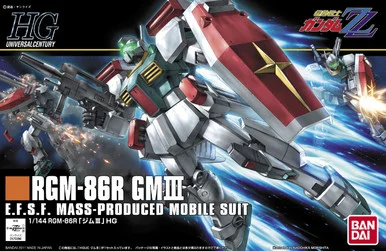 Bandai 5055882 #126 RGM-86R GM III E.F.S.F. Mass-Produced Mobile Suit HGUC 1/144 Scale Model Kit