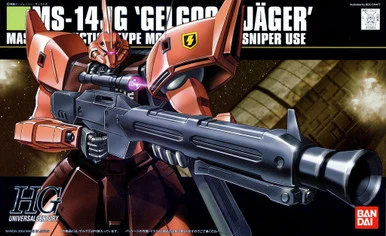 Bandai 5060955 #045 MS-14JG Gelgoog Jager Mass Production Type Mobile Suit for Sniper Use HGUC 1/144 Scale Model Kit