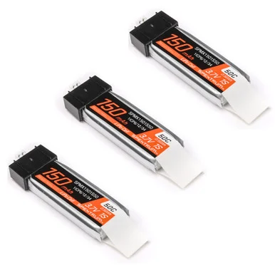 Spektrum HHDSPMX1501S50 3.7V 150mAh 1S 50C LiPo Battery: JST PH1.25 Connector 3 Pack