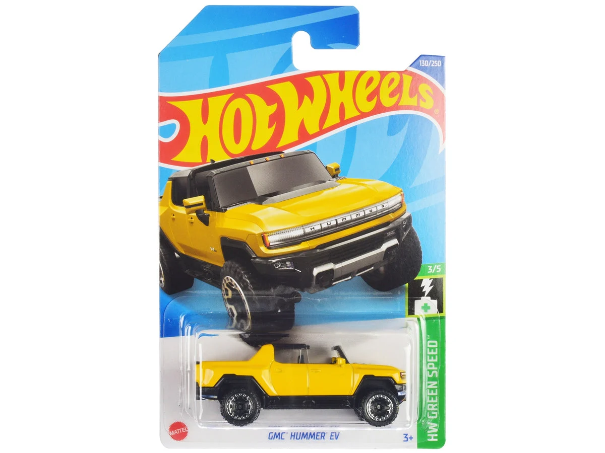 GMC Hummer EV Pickup Truck Yellow with Open Top "HW Green Speed" Series Diecast Model Car by Hot Wheels - Hotwheels
