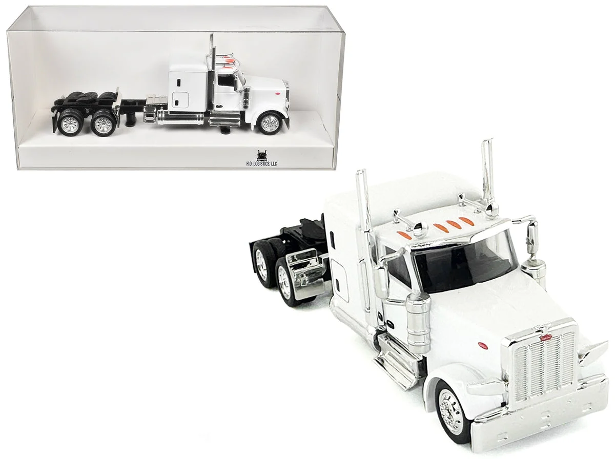 Peterbilt 589 Truck with 72 Inch Sleeper White 1/87 (HO) Plastic Model Car by HO Logistics - HO Logistics Replicas