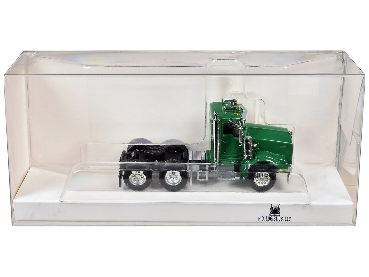 Kenworth T800 Day Cab Green 1/87 (HO) Scale Plastic Model Car by HO Logistics - HO Logistics Replicas