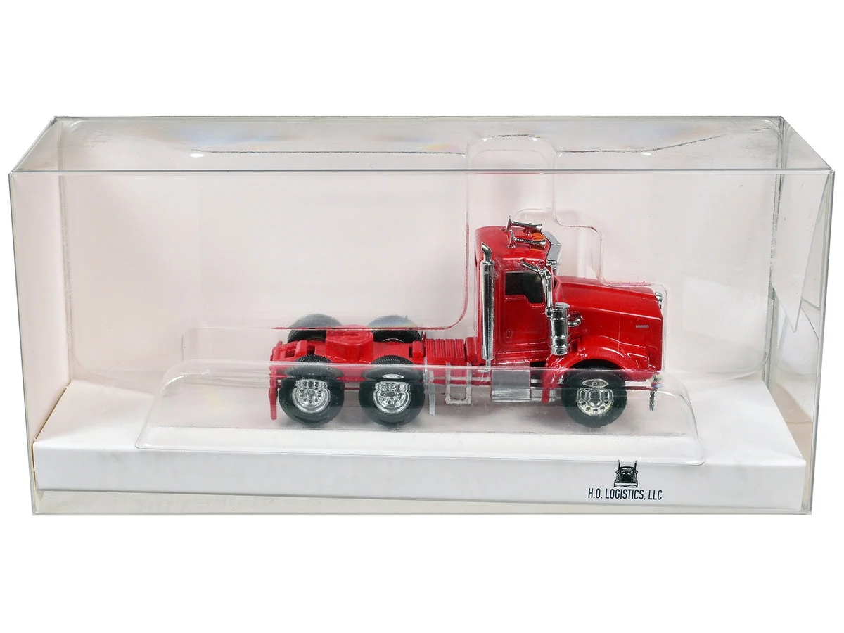 Kenworth T800 Day Cab Red 1/87 (HO) Scale Plastic Model Car by HO Logistics - HO Logistics Replicas