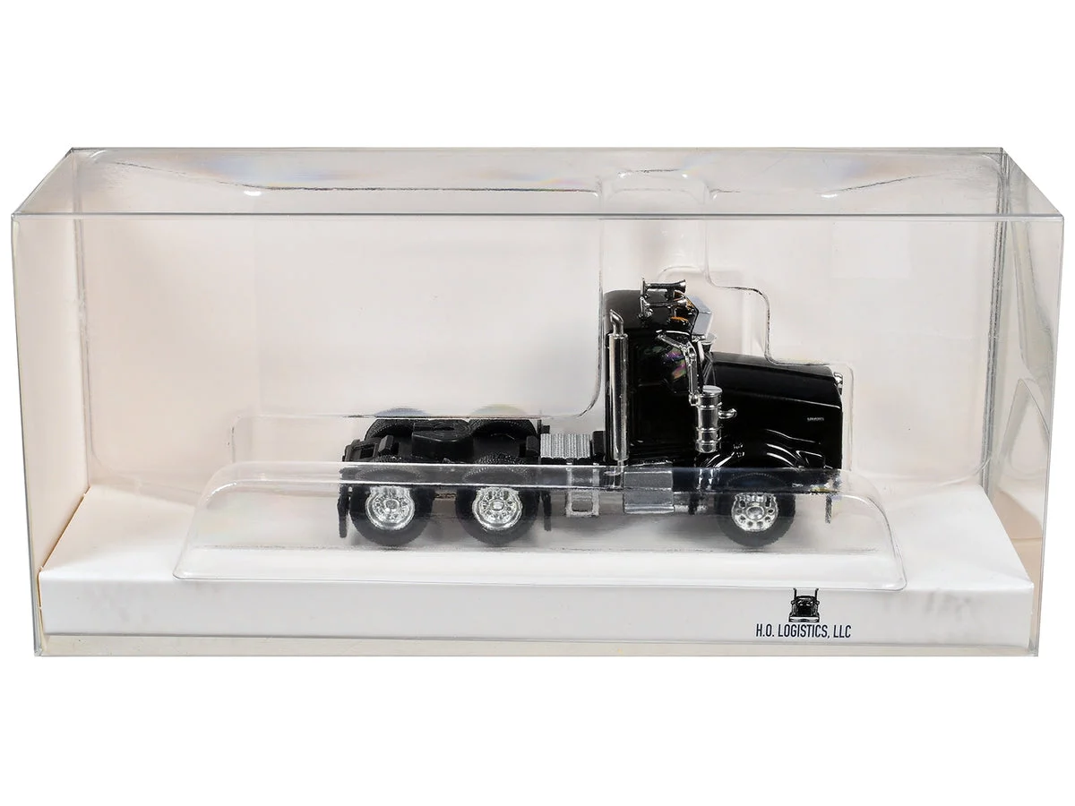 Kenworth T800 Day Cab Black 1/87 (HO) Scale Plastic Model Car by HO Logistics - HO Logistics Replicas
