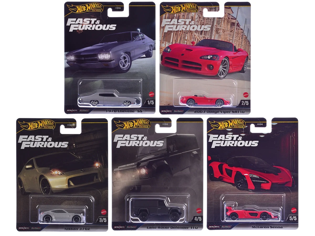 "Fast & Furious" 2024 5 piece Set J Diecast Model Cars by Hot Wheels - Hotwheels