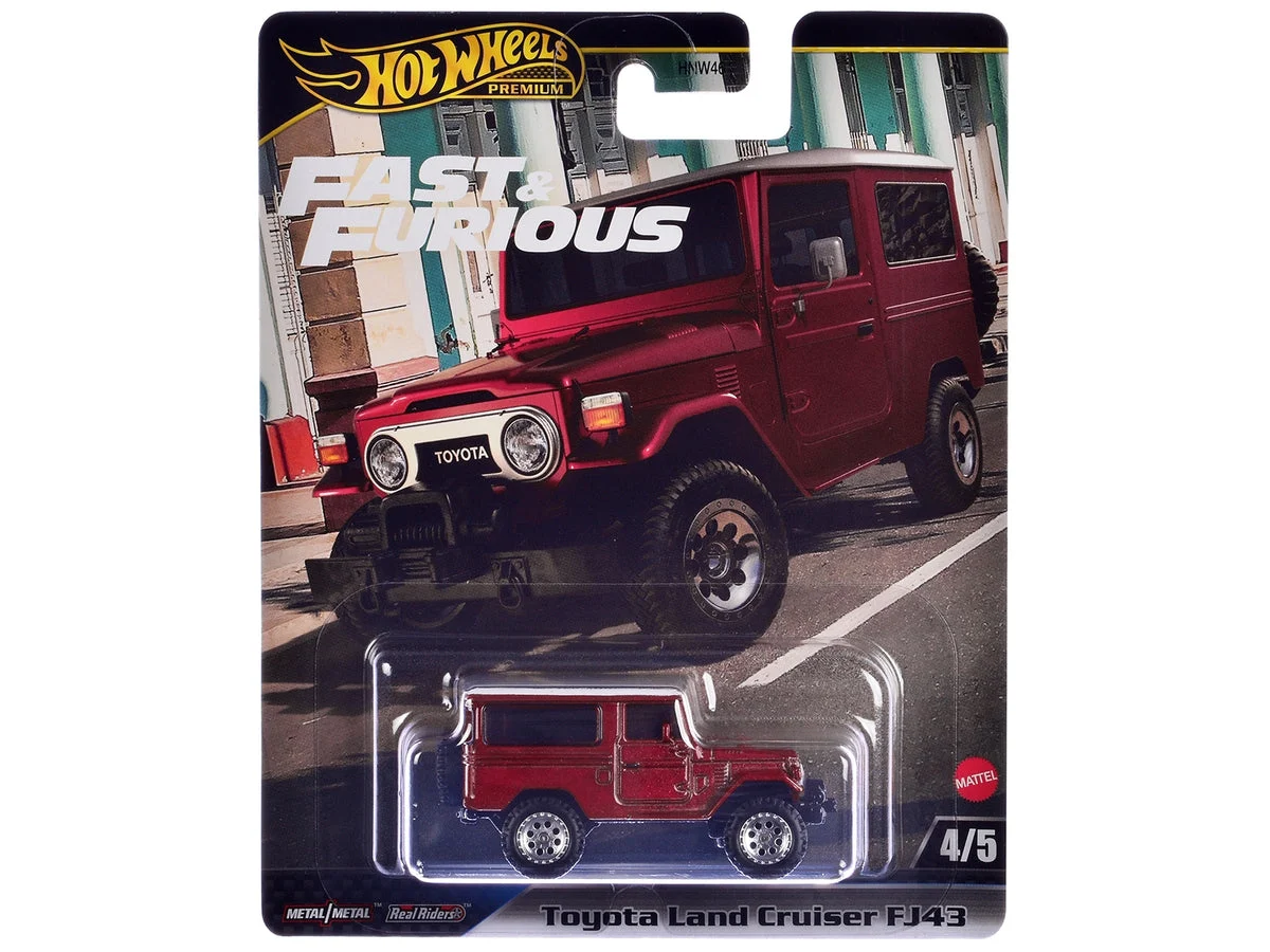 Toyota Land Cruiser FJ43 Red with White Top "The Fate of the Furious" (2017) Movie "Fast & Furious" Series Diecast Model Car by Hot Wheels - Hotwheels