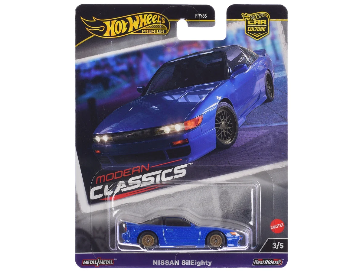 Nissan SilEighty Blue Metallic "Modern Classics" Series Diecast Model Car by Hot Wheels - Hotwheels