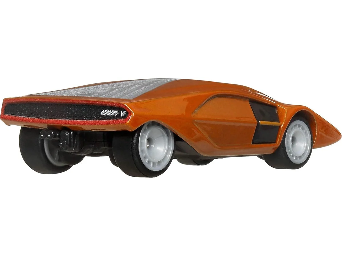 Lancia Stratos Zero Concept Car Orange Metallic "Hammer Drop" Series Diecast Model Car by Hot Wheels - Hotwheels