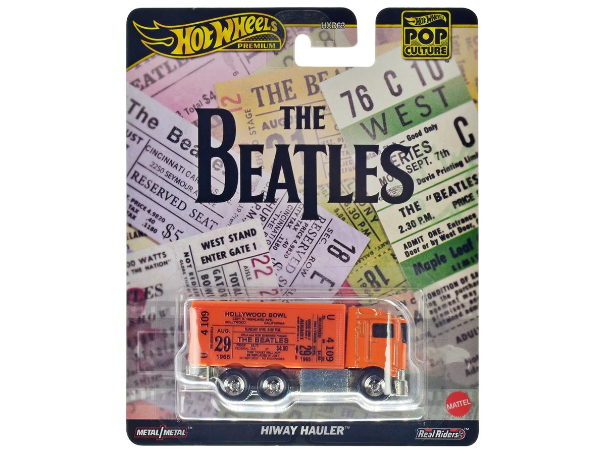 Hiway Hauler Orange with Concert Ticket Graphics "The Beatles" "Pop Culture" Series Diecast Model Car by Hot Wheels - Hotwheels