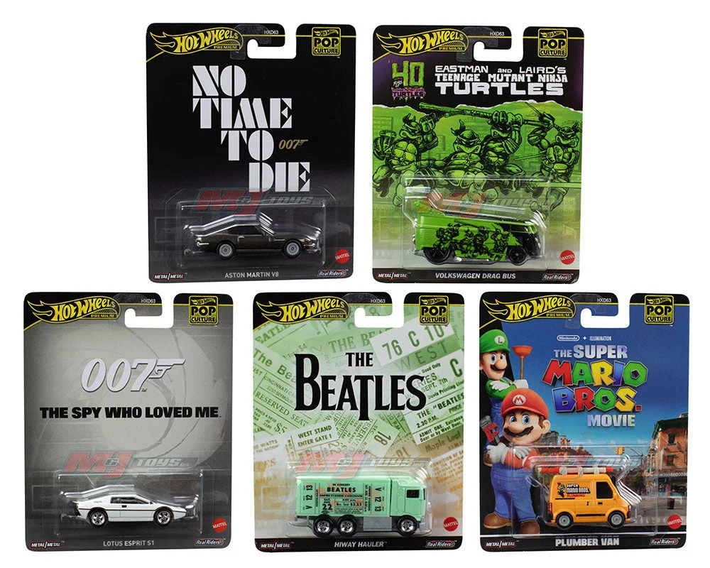 Hot Wheels Pop Culture 2024 Mix 4 Collection 1/64 Scale Diecast Cars - Mattel