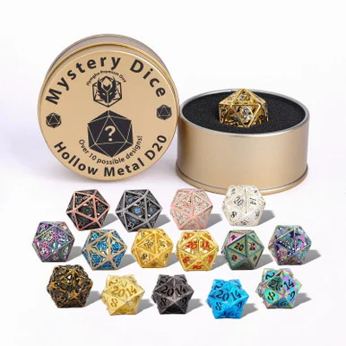 Hymgho Premium Gaming HY00211 D20 Quest's Reward Mystery Hollow Metal