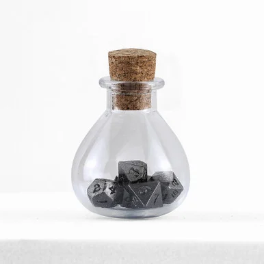 Hymgho Premium Gaming 0403 7-Set Unseelie Potion Bottle Mini Metal: Gunmetal