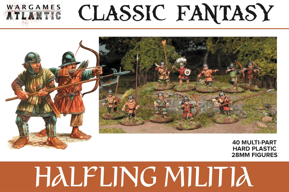 Halfling Militia, 28 mm Scale Model Plastic Figures - Wargames Atlantic