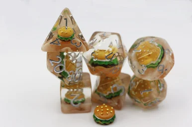 Foam Brain Games 2360 Hamburger RPG Dice Set - FoamBrain
