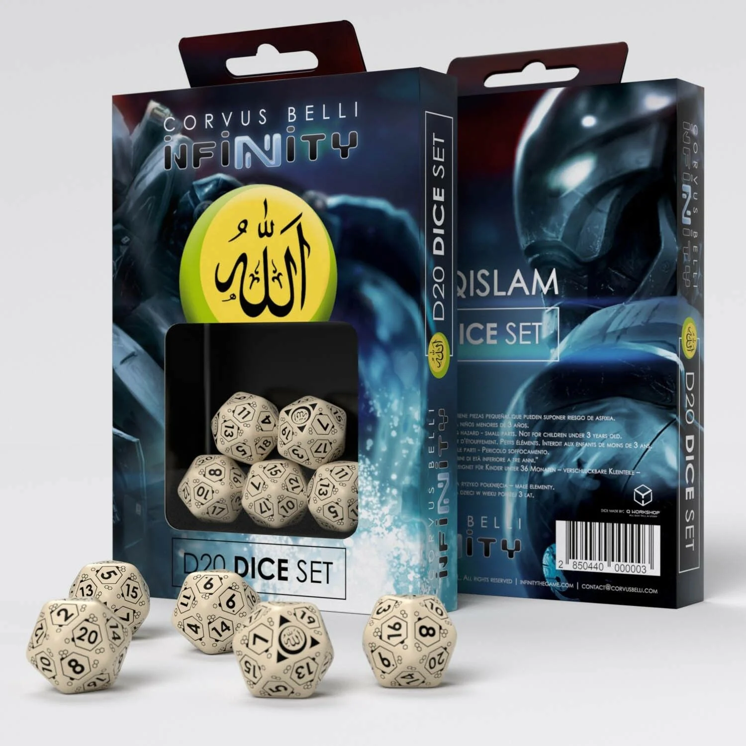 Infinity Haqqislam D20 Dice Set - Corvus Belli