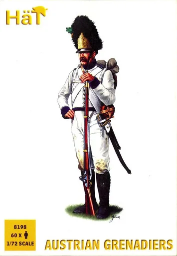HaT Industrie 8198 Austrian Grenadiers 1/72 Scale Model Kit - Hat Industries