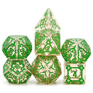 Foam Brain Games 1200 Huge Fluorite Castle Dice Set 25mm - FoamBrain
