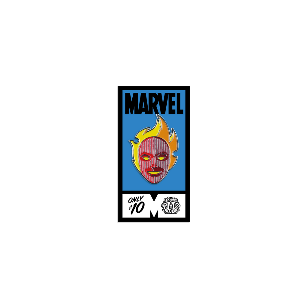 Human Torch Enamel Pin - Tom Whalen