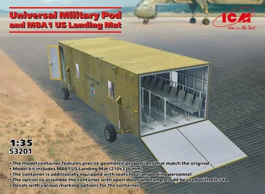 1/35 Universal Military Pod and M8A1 landing mat - ICM - ICM