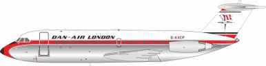 Dan-Air London BAC 111-401AK One-Eleven G-AXCP Polished IF111DA0225P Scale 1:200