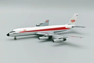 TWA CV880 N828TW Polished with stand IF880TW1124PR 1:200 - Inflight200