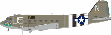 USA - Air Force Douglas C-47A Skytrain (DC-3)42-100558 IFC47USAF558 Scale 1:200