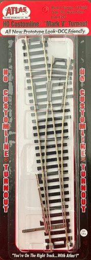Atlas Model Railroad 392 HO Mark V #4 Turnout Right