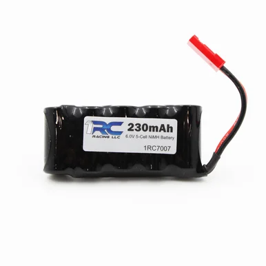 1RC Racing 1RC7007 5 Cell NiMh, 6.0V, 230mAh, 1/18 Mid, Spr, EDM, LM
