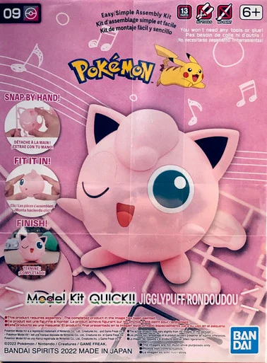 Bandai 2601811 Pokemon #09 Jigglypuff / Rondoudou Model Kit Quick!