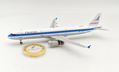 American Airlines Airbus A321-231 N581UW with stand and collectors coin IF321AA581 1:200