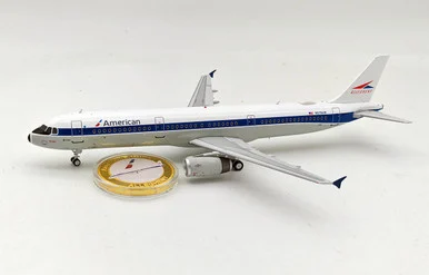 American Airlines Airbus A321-231 N579UW with stand and collectors coin IF321AA579 1:200