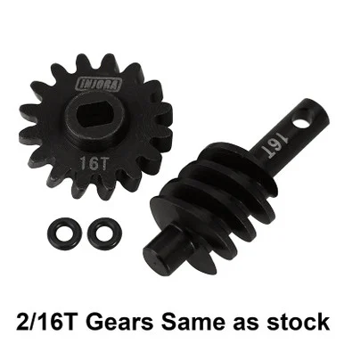 INJORA SCX24-77-16T 2/16T Stock Ratio Gears for SCX24 AX24