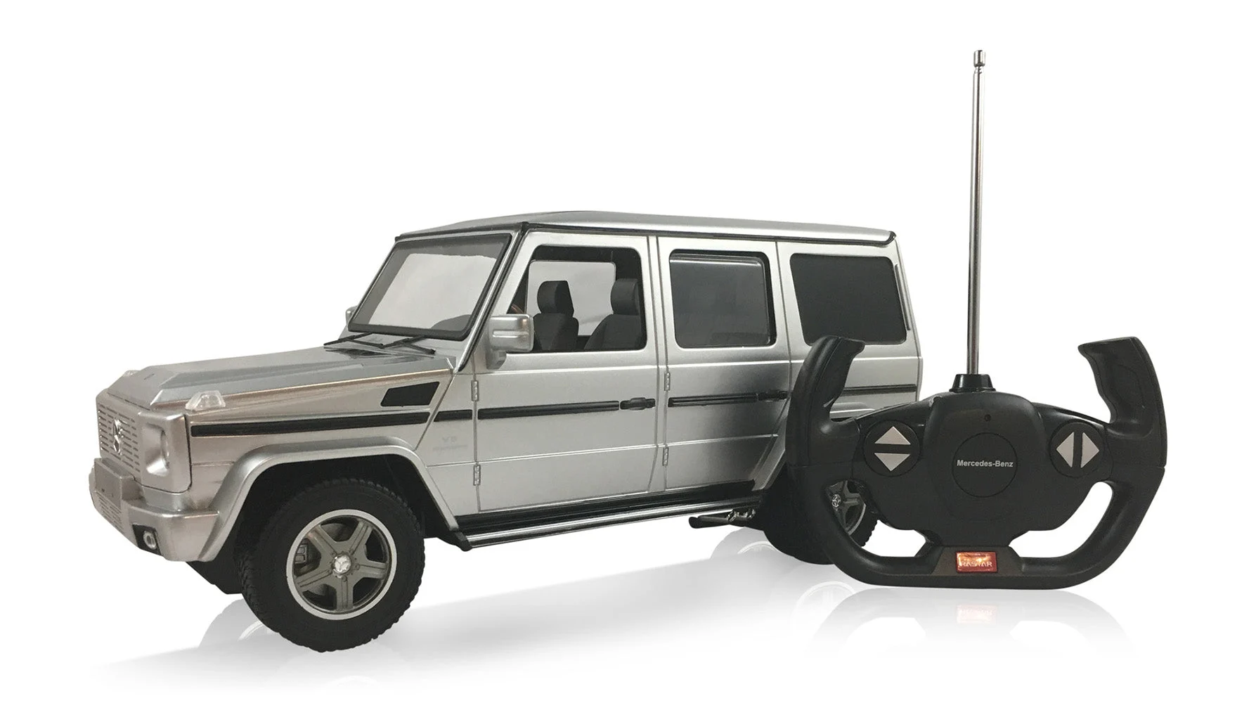 Mercedes-Benz G Class G55 AMG (Silver) 1/14 Scale Radio Controlled Model Car By Rastar