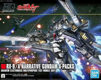 Bandai 5055365 #218 RX-9/A Narrative Gundam A-Packs Anaheim Electronics Multipurpose Test Mobile Suit HGUC 1/144 Scale Model Kit